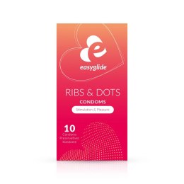 EasyGlide - Ribs and Dots Condoms 10 pcs