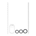 Classic Silicone Cockring Set of 3 - L/XL/XXL - Black