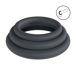 Classic Silicone Cockring Set of 3 - XS/S/M - Black