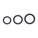 Classic Silicone Cockring Set of 3 - XS/S/M - Black
