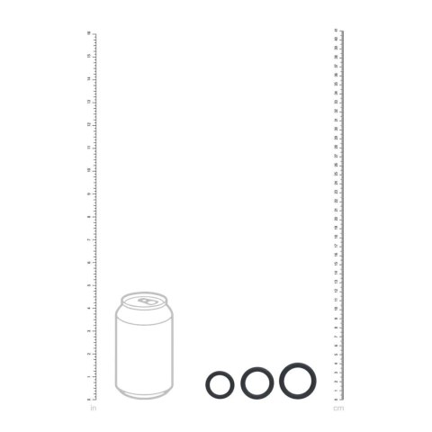 Classic Silicone Cockring Set of 3 - XS/S/M - Black