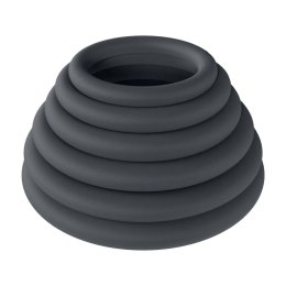 Classic Silicone Cockring Set of 6 - Black