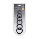 Classic Silicone Cockring Set of 6 - Black