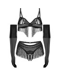 Rossay Black komplet 4-częściowy otwarty 2XL/3XL