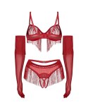 Rossay Red komplet 4-częściowy otwarty L/XL