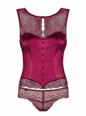 Bielizna- Miamor gorset i stringi bordowy L/XL