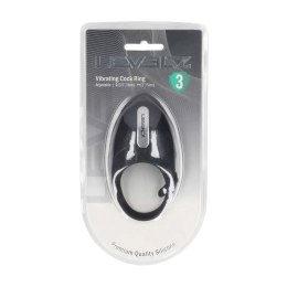 Adjustable Vibrating Silicone Cockring - Black