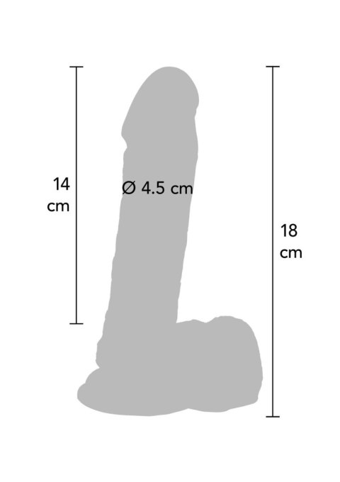 Dildo 7 inch with Balls Light skin tone