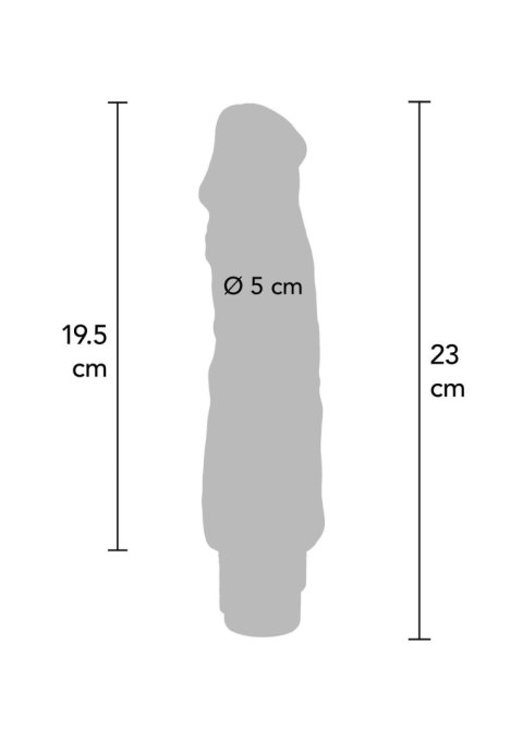 Dual Density Big Vibrator 9in. Light skin tone