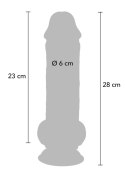 Deluxe Dual Density Thick Dildo TPE 28 cm