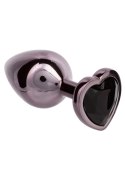 Diamond Heart Plug Large Black