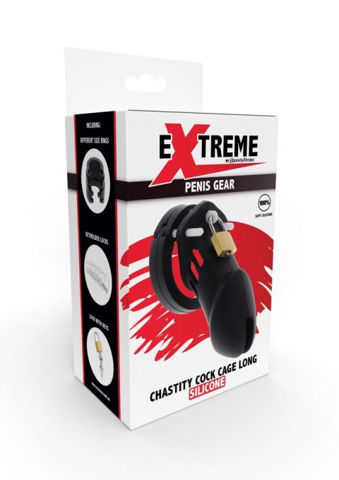 Chastity Cock Cage Slicone L Black