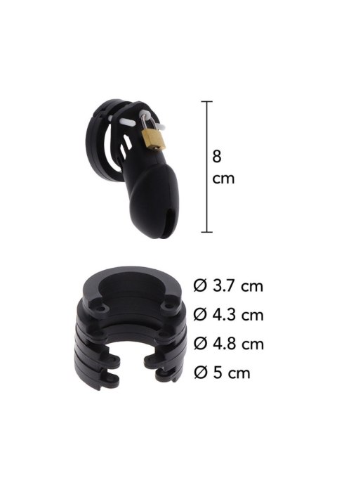 Chastity Cock Cage Slicone L Black