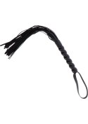 Long Beaded Flogger Whip Black