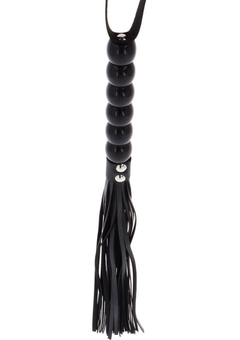 Long Beaded Flogger Whip Black