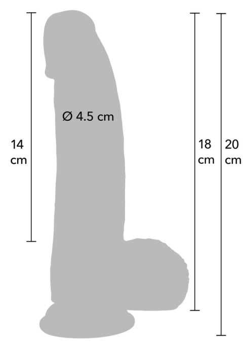 Realistic Dildo Liquid Silicone 18 cm