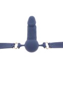 Silicone Penis Ball Gag Blue