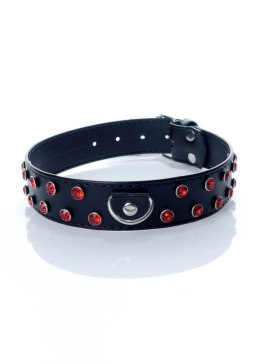 Fetish B - Series - Collar 3 cm. red crystal