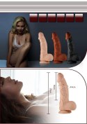 9"" Real Extreme Vibrating Dildo Flesh