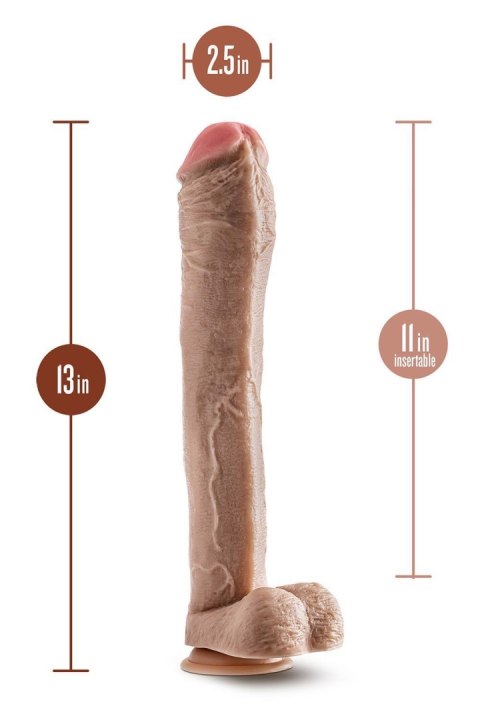 DR. SKIN MR. ED 13 INCH DILDO WITH BALLS BEIGE
