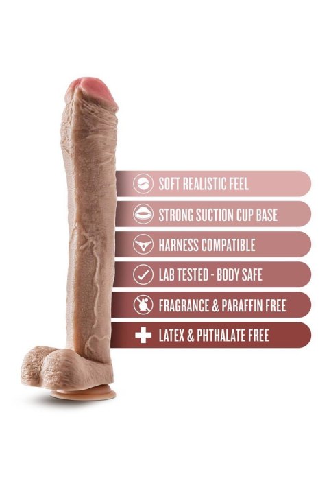 DR. SKIN MR. ED 13 INCH DILDO WITH BALLS BEIGE
