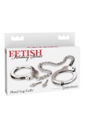 FETISH FANTASY SERIES METAL LEG CUFFS SILVER