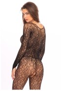CROTCHLESS LACE BODYSTOCKING BLACK, S/M