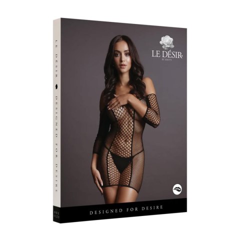 Duo Net Sleeved Mini Dress - One Size