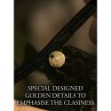 Faye - Lace Thong with Adjustable Sliders and Golden Details - One Size