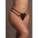 Faye - Lace Thong with Adjustable Sliders and Golden Details - Plus Size