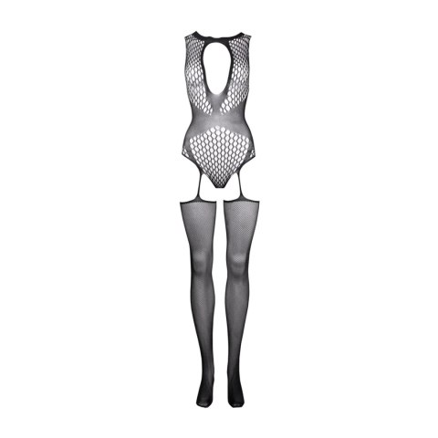 Contrast Suspender Bodystocking - One Size