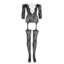 Criss Cross Neck Bodystocking - One Size