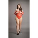 Crotchless Rhinestone Teddy - Plus Size
