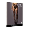 Fishnet and Lace Garterbelt Stockings - One Size