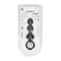 Beaded Silicone Anal Probe with Loop - Black