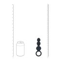 Beaded Silicone Anal Probe with Loop - Black