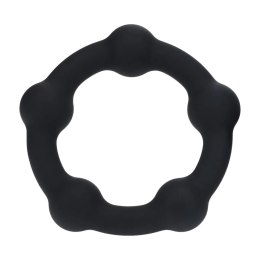 Beaded Silicone Cockring - L - 45mm - Black