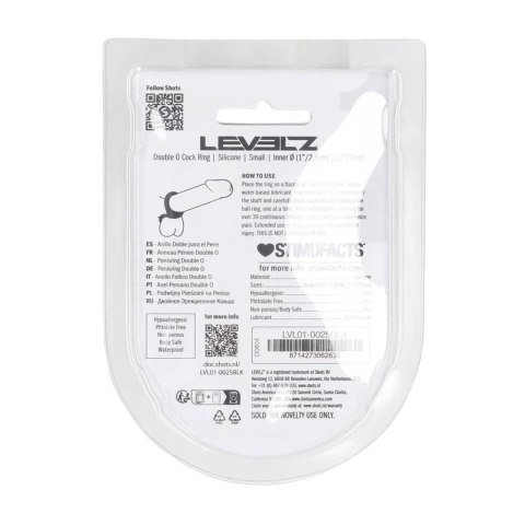 Double O Silicone Cockring - S - Black