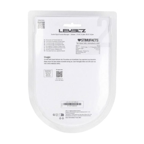 Double Ripple Silicone Prostate Massager - Black