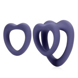 Heart Cockring Set - Violet Storm