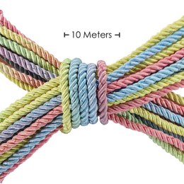 Polyester Bondage Rope - 32.8 ft / 10 m - Multicolor Pastel