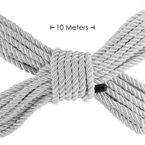 Polyester Bondage Rope - 32.8 ft / 10 m - Silver