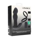 Remote Control Vibrating Thrusting Come-Hither Silicone Prostate Stimulator with Cockring - Black