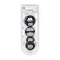Silicone Cock and Ball Ring Set of 4 - Black