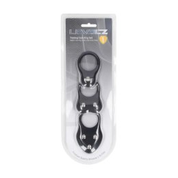 Silicone Training Cockring Set of 3 - S/M/L - Black