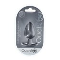 Smooth Silicone Anal Plug - Large - 3.5" / 8,9 cm - Gunmetal