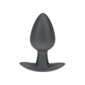 Smooth Silicone Anal Plug - Medium - 3.1 / 7,9 cm - Gunmetal