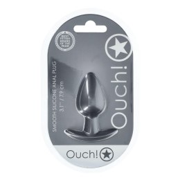 Smooth Silicone Anal Plug - Medium - 3.1 / 7,9 cm - Gunmetal