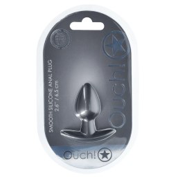 Smooth Silicone Anal Plug - Small - 2.6 / 6,5 cm - Gunmetal