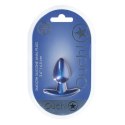 Smooth Silicone Anal Plug - Small - 2.6 / 6,5 cm - Metallic Blue